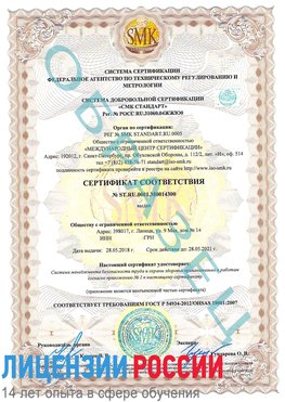 Образец сертификата соответствия Вихоревка Сертификат OHSAS 18001
